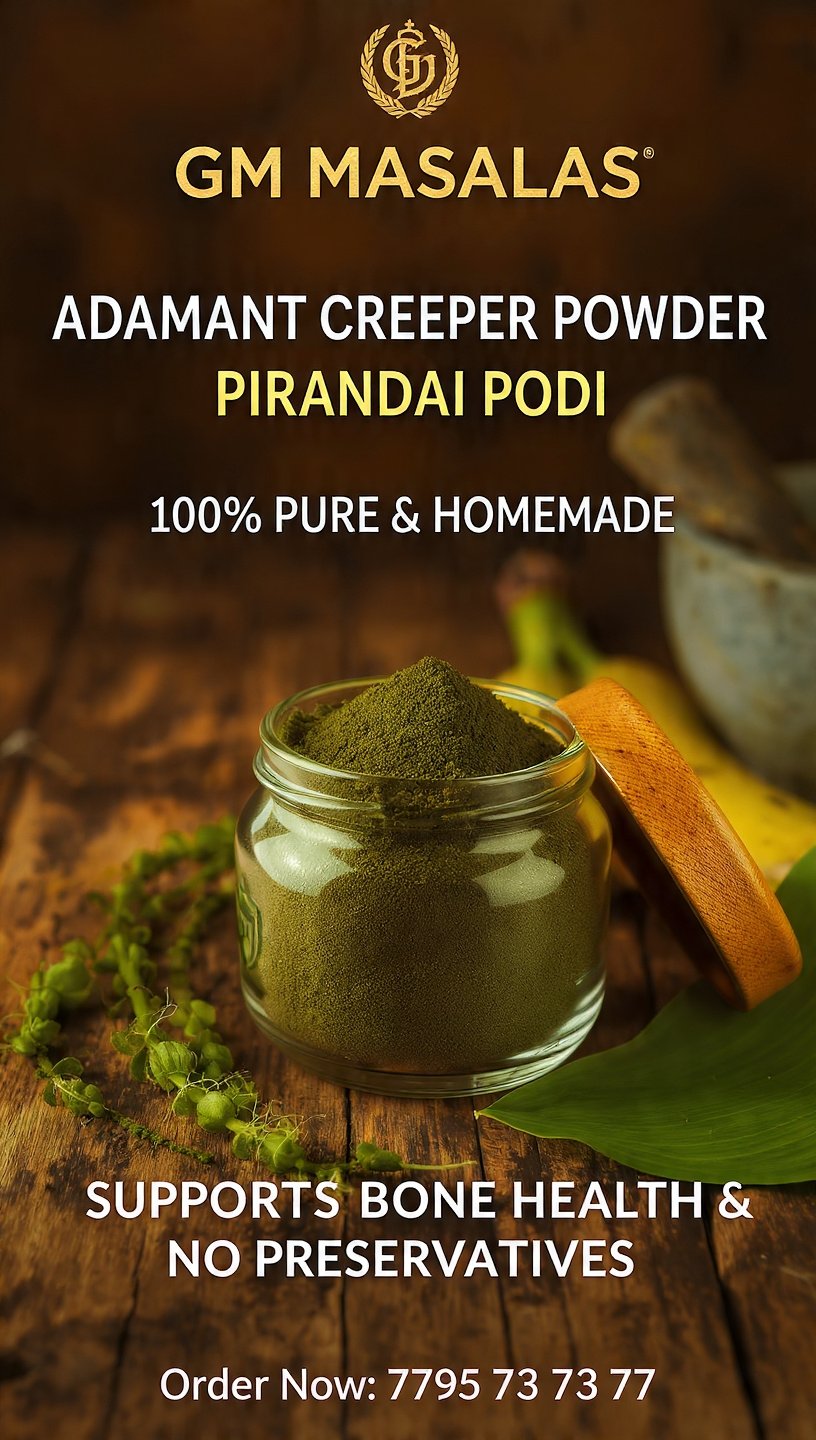 Adamant creeper powder ಮಂಗರವಳ್ಳಿ ಪುಡಿ , Pirandai podi